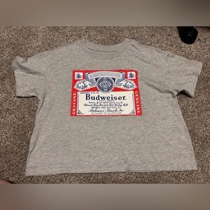 Brew City Budweiser Graphic Cropped Tee Size M
